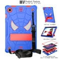 thumbnail image 2 of SaniMore Case for Samsung Galaxy Tab A9 Plus 12.4" 2023 SM-X810/X816/X818, Screen Protector & Shoulder Strap & Hidden Bracket & Pen Slot Heavy Duty Protective Shockproof Hybird Shell, Blue+Red, 2 of 6