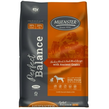 Muenster Perfect Balance Ancient Grains Chicken & Pork Dry Dog Food, All Life Stages, 25 lb Bag