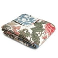 thumbnail image 5 of Lush Decor Sydney Floral Cotton Reversible Throw, 60x50, Black/Blue, Single, 5 of 7