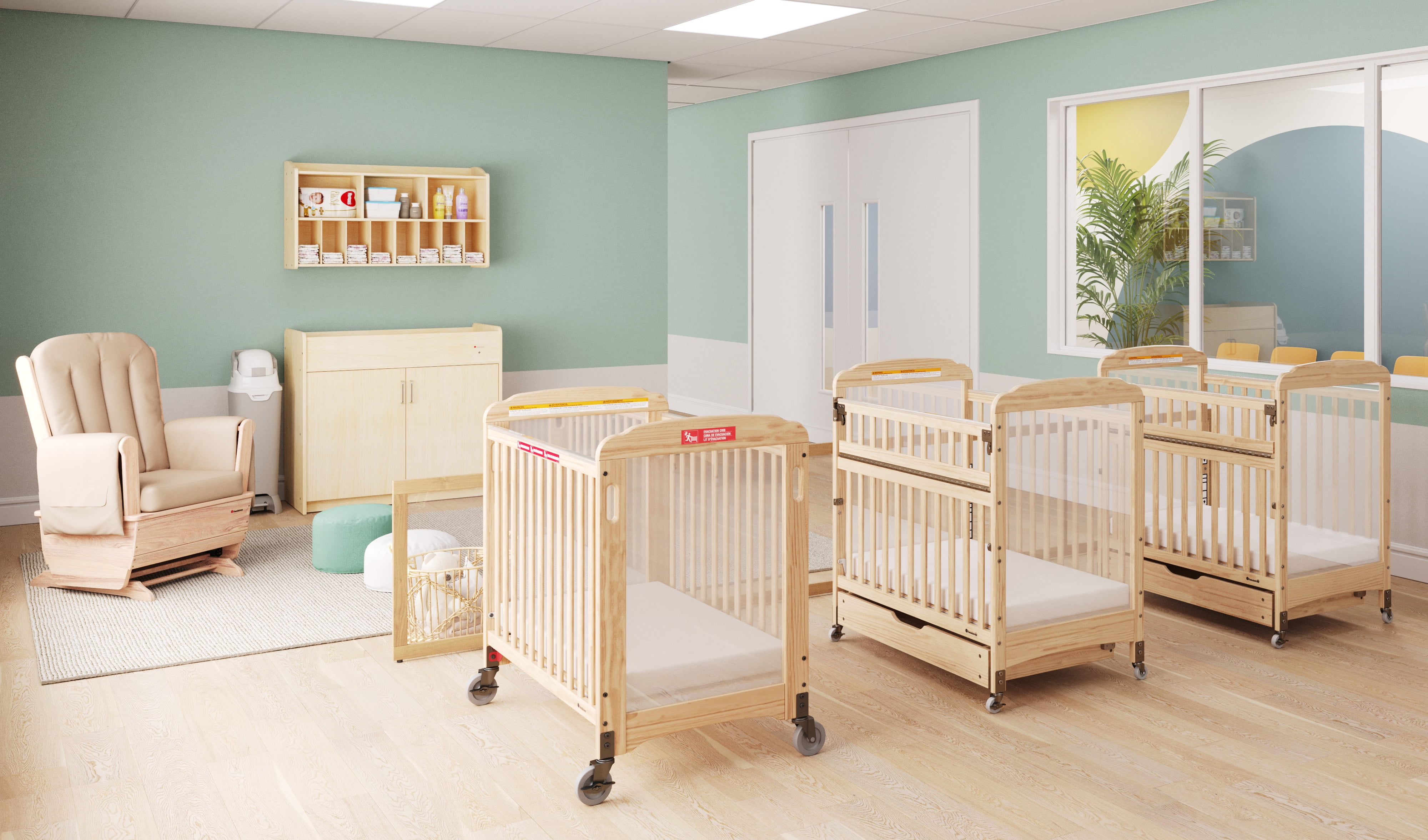 Foundations EZ Store Wood Crib Drawer with MagnaSafe Latch, Fits Serenity, Natural