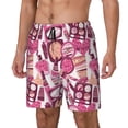 thumbnail image 2 of Uemuo Cute Girl Pattern Mens Swim Trunks Quick Dry Board Shorts with Mesh Lining, Stretch Beach Shorts Quick Dry No-Chafing Board Shorts-Medium, 2 of 9