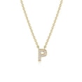 thumbnail image 1 of Diamondlite Cubic Zirconia Mini Initial P Necklace - Gold, 1 of 1