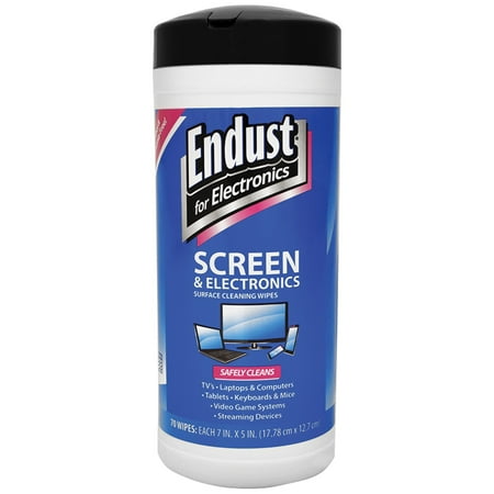 Endust Anti-Static Laptops & Keyboards Electronics Wipes, 70 count