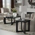 thumbnail image 3 of 24" Soild Wood End Tables Square Modern Side Table Black, 3 of 6