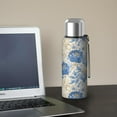 thumbnail image 5 of Design Pattern 20oz Stainless Steel Thermal Bottle with Tea Filter and Cup Lid, Vacuum Insulated Coffee Mug with 316L Inner Liner, Leakproof Travel Thermos for Office, Commute & Outdoor, 5 of 7