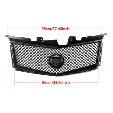 Black Mesh Grille Set For Cadillac CTS 2008-2013 – Upper & Lower Front Bumper Combo