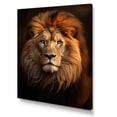 thumbnail image 2 of Designart "Lion Regal Lion" Animals Canvas Wall Art, 2 of 5