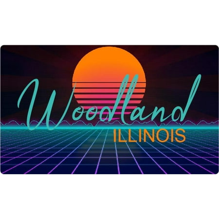 

Mapleton Illinois 4 X 2.25-Inch Fridge Magnet Retro Neon Design