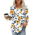 thumbnail image 1 of Weiqiqre Spring Tops for Women Pleated Summer Tops 2025 Ruffle Bell Sleeve Fasion Trendy Spring Blouses, 1 of 9
