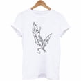 thumbnail image 4 of Tejiojio Graduation Season Gifts Womens Clothes Clearance Funny Women O-Neck Short Sleeve T-Shirt Feather Print Casual Top Tee Blouse, 4 of 4