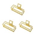 thumbnail image 1 of maskred Fashion Claw Clips Large Simple Style Handy Simple Style Sturdy Exquisite Accessories Barrettes for Women Gold/Rectangle 3Set, 1 of 6