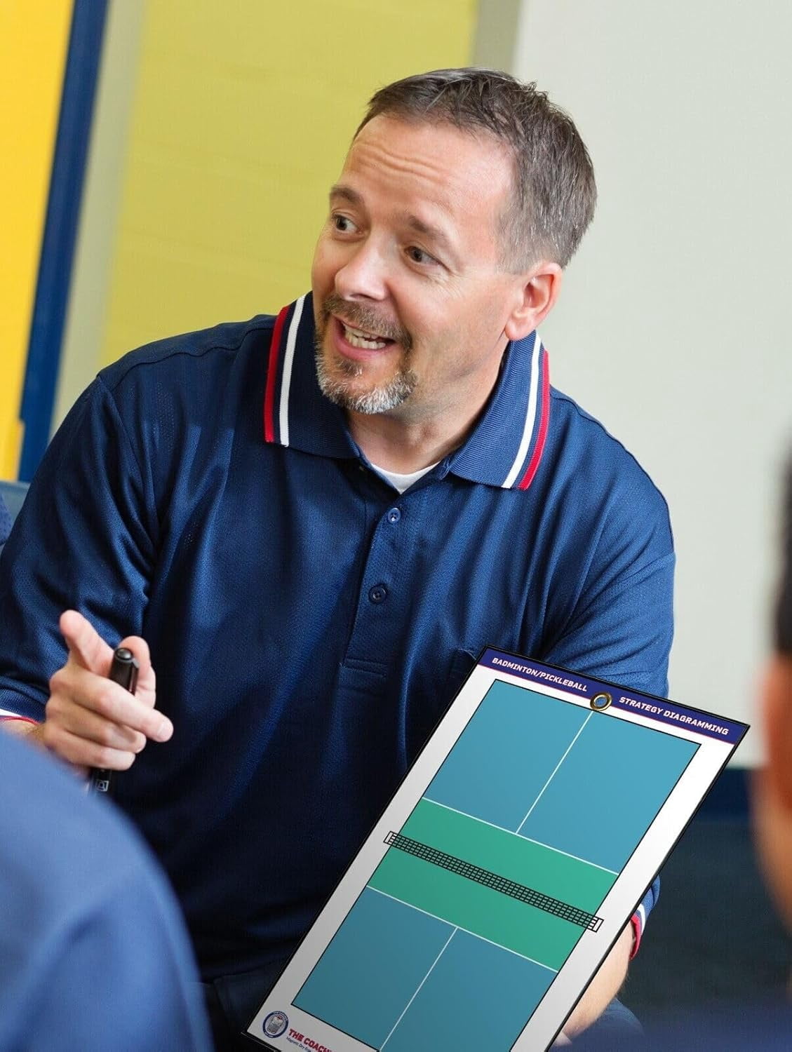 The Coacher Premium Dry Erase Magnetic Badminton or Pickleball Coaching Coach Board Clipboard - Made in The USA - Double-Sided - Training Aids Equipment Gear