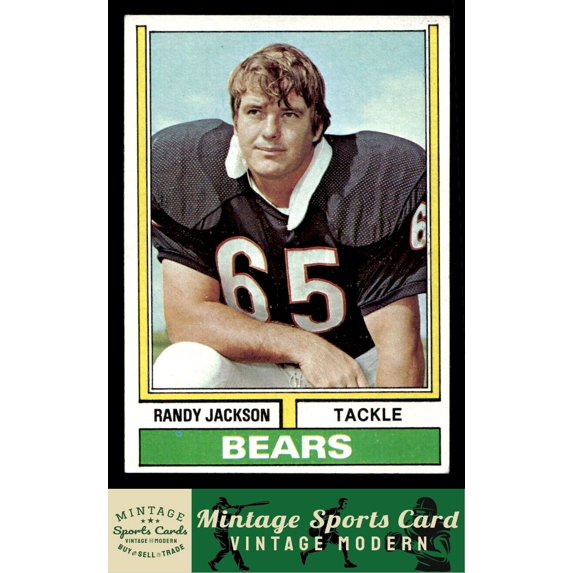 1974 Topps Randy Jackson #44 Chicago Bears Football Card