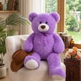 thumbnail image 5 of HollyHOME 36 Inch Large Teddy Bear Big Plush Stuffed Animal Soft Cuddly Toy Gift for Girlfriend Kids Valentine's Day Purple, 5 of 8