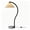 Black Wood - Brown, variant on AISWORD Mid Century Curved Arc Floor Lamp with Pleated Fabric Shade, Solid Bentwood S-Shape Standing Reading Light with Heavy Base, Brown