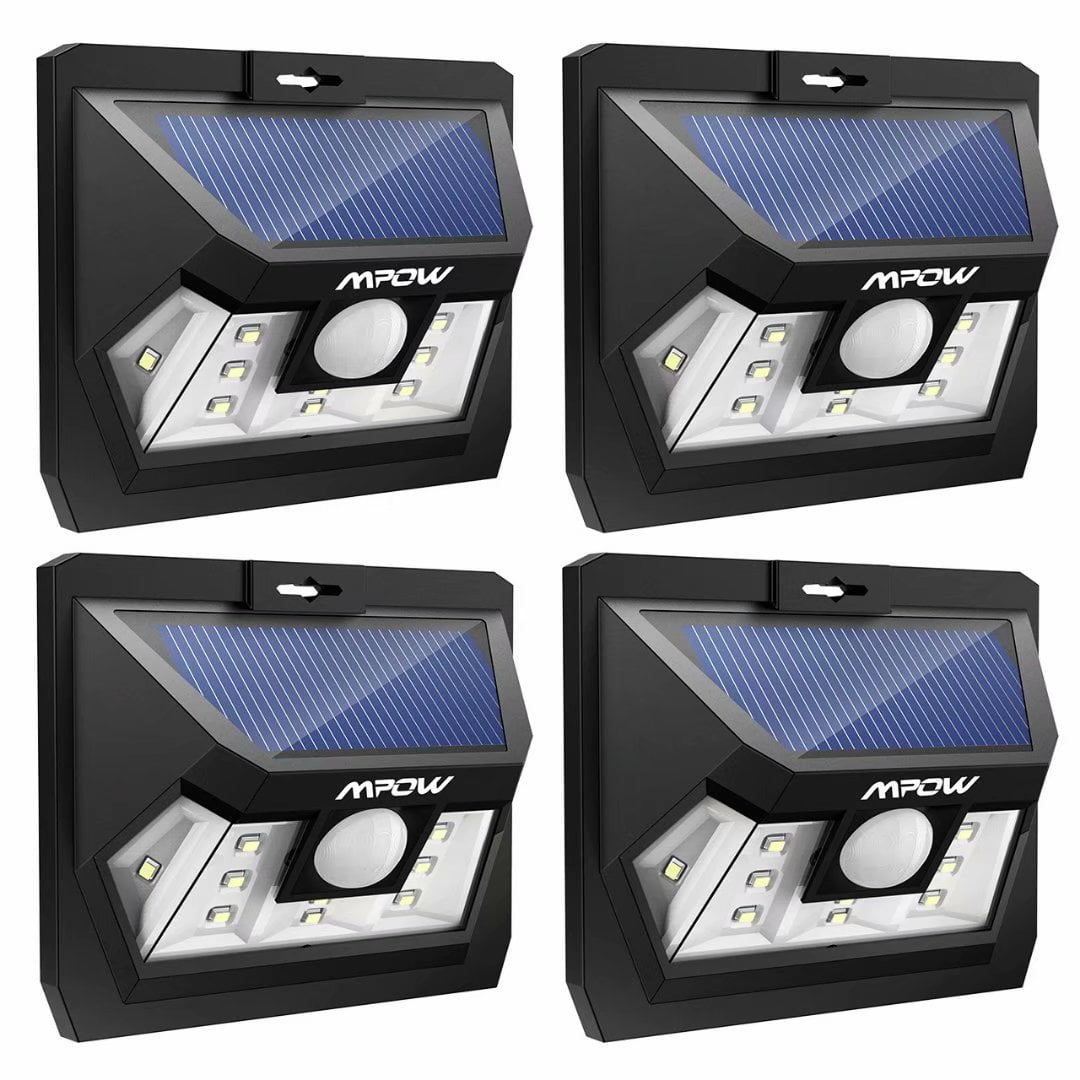 Mpow 10 LED Motion Sensor Solar Light, Bright Wide Angle Wall Light