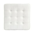 thumbnail image 3 of Beaumont Lane White Leather Ottoman, 3 of 8