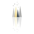 thumbnail image 2 of Urban Epiphany 19x24 White Modern Wood Framed Museum Art Print Titled - Navy Yellow Grey Mountains 3, 2 of 4