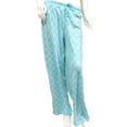 thumbnail image 2 of Soft Sensations Womens Blue Lattice Stretch Fleece Sleep Pants Pajama Bottoms M, 2 of 2