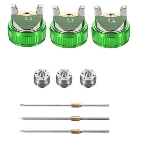 3PCS Professional Aircap Set Nozzle Replace HVLP 1.4/1.7/2.0mm Nozzle For Car Auto Repair Tool Painting