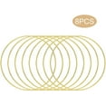 thumbnail image 3 of 8 Pcs Anneaux Attrape-Rêves Cerceaux en Métal Anneau Macramé pour Artisanat, Fournitures Macramé et Attrape-Rêves, Or, 3 of 7