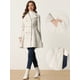 thumbnail image 2 of Abrigo Largo de Invierno para Mujer Abrigo Elegante de Doble Botonadura con Solapa Blanco crema M, 2 of 5
