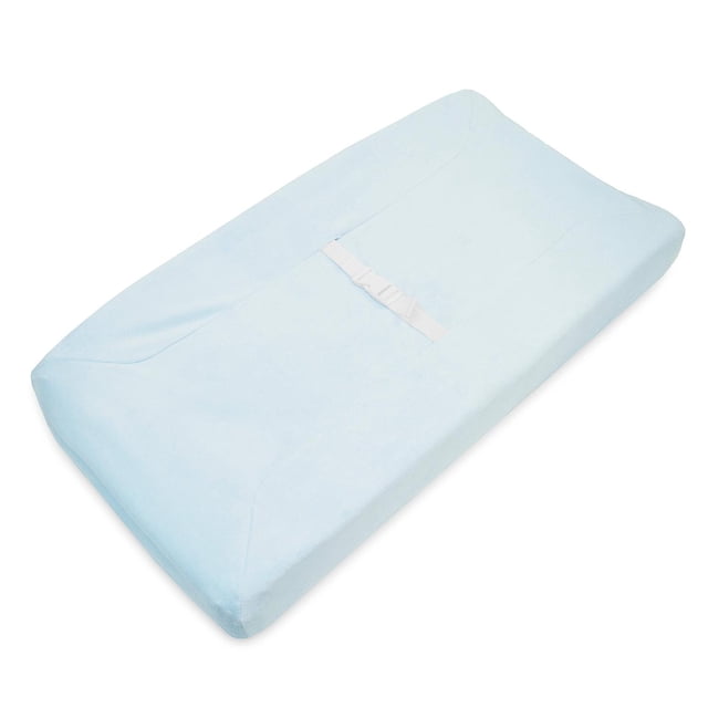 Cubrecolchón Ajustado Chenille Heavenly Soft American Baby Company Azul para Niño y Niña
