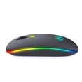 thumbnail image 4 of Ratón portátil recargable V5.0 compatible con Bluetooth Receptor inalámbrico PC silencioso Ratones Luz azul Ordenador portátil silencioso Inicio Negro Modo único Inevent EL005329-01B, 4 of 7