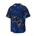 thumbnail image 6 of PAYOHTO Graffit Blue Joystick Sign Game Mens Hawaiian Casual Short-sleeved Shirt Tropical Summer Beach Button Down Shirts, 6 of 7