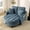 Blue, variant on 55" Plush Convertible Loveseat Sleeper Sofa Bed, Pull-Out Loveseat Convertible with hidden storage, Sofa Bed Couch with irregular curved design for living room indoor use, Blue