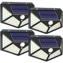 DAYBETTER Solar Lights Outdoor Waterproof, 100LED/4Pack Motion Sensor Security Lights, 3 Lighting Modes Solar Wall Lights for Garden Yard Garage Patio