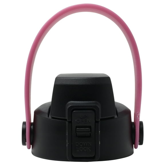 New Redesigned Aquatix 21 ounce FlipTop Bottle Cap with Removable ROSE GOLD / VIOLET Strap Handle