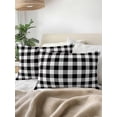 thumbnail image 3 of Waterproof Outdoor Throw Pillows with Inserts 12"x20", Black and White Checkered Soft Decorative Pillowcases for Couch Bedroom, Farmhouse Buffalo Plaid Pillow Covers for Sofa Living Room, 3 of 8
