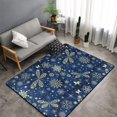 thumbnail image 2 of Area Rugs For Living Room Decor - Dark Blue Christmas Anti Slip Throw Washable Rugs 3x5 For Bedroom, Soft Indoor Carpet For Bedroom Living Room 60x39In, 2 of 5