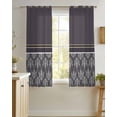 thumbnail image 4 of Boho Purple Flower Sheer Curtains 39 Inch Length 2 Panels Set for Living Room/Bedroom, Abstract Bohemia Pesley Floral Kitchen Curtains Grommet Semi-Sheer Curtains Drapes Window Treatments 27.5"x39"x2, 4 of 7