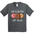 thumbnail image 3 of Inktastic Life is Better with Donuts Youth T-Shirt, 3 of 5