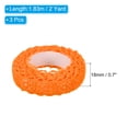 thumbnail image 2 of Unique Bargains 0.7' Wide 2 Yards Self-Adhesive Lace Tape Ribbon Stickers Masking Cotton Decorative for Craft, Orange 3 Pack, 2 of 8
