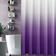 thumbnail image 6 of Purple Shower Curtain Waffle Weave Ombre Fabric Double Layers Shower Curtain Set Lilac Bathroom Decor Accessories Water Repellent and Machine Washable, 72x72 Lavender, 6 of 6