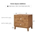 thumbnail image 3 of Tina's Home Modern 2-Drawer Solid Wood End Table with Built-in USB & Power Outlet, Small Space Storage Cabinet for Living Room, Office (Seadrift), 3 of 8