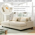 thumbnail image 4 of LUCKHAO 90'' Square Arm Sofa with Removable Back Cushions and 2 pillows,Corduroy Fabric Sofa Bed for Living Room, Office, Apartment, 4 of 10