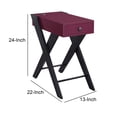 thumbnail image 5 of Wooden Frame Side Table with X Shaped Legs and 1 Drawer, Purple and Black - Saltoro Sherpi, 5 of 6