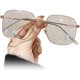 thumbnail image 1 of wonima44 HomeSoGood Oversized Square Blue Light Blocking Glasses Retro Metal Frame Glasses Computer Gaming Glasses for Women Men Eye Accessories, 1 of 1