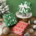 thumbnail image 4 of Christmas Wrapping Paper Reversible Green Christmas Tree and Red Reindeer Gift Wrapping Paper Rolls Holiday Presents Decoration-17 Inch x 33 Feet, 4 of 10