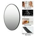 thumbnail image 4 of Aoile 32 inch Round Mirror for Wall Decor, Black Metal Frame Circle Mirror for Living Room, Bathroom, Entryway, Rustic, 4 of 8