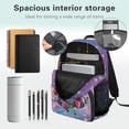 thumbnail image 4 of Yspwyqan Cute Panda Backpack Set for Middle School, Galaxy Rose Girls Backpack Lunchbox Set 4Pcs, 17 Inch Large Capacity Adjustable Straps Bookbag for Hiking Back to School, 4 of 7