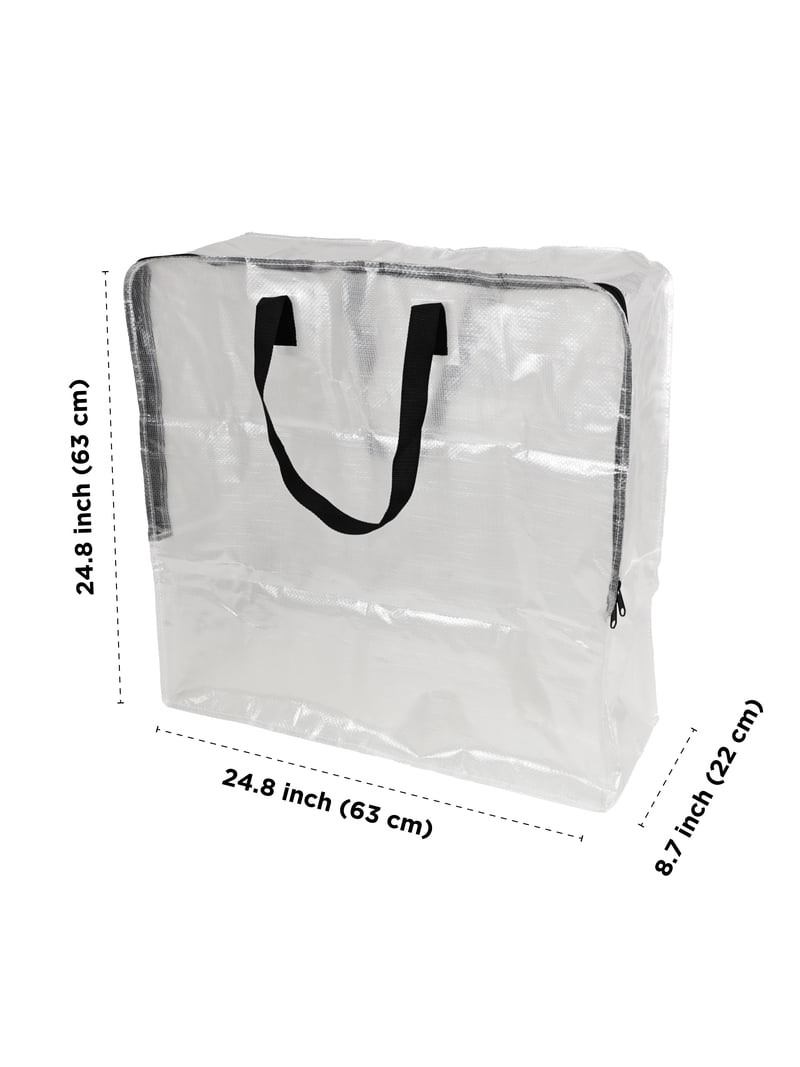 Mainstays Heavy Duty Slim Storage and Moving Bag, Clear, 24 Gallon