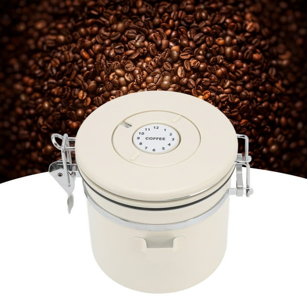 Recipiente Hermético De Acero Inoxidable Con Válvula Para Café, Cuchara Para Conservar La Frescura, Recipientes Para Almacenar Té Molido, Granos De Café, Nueces, Harina Y