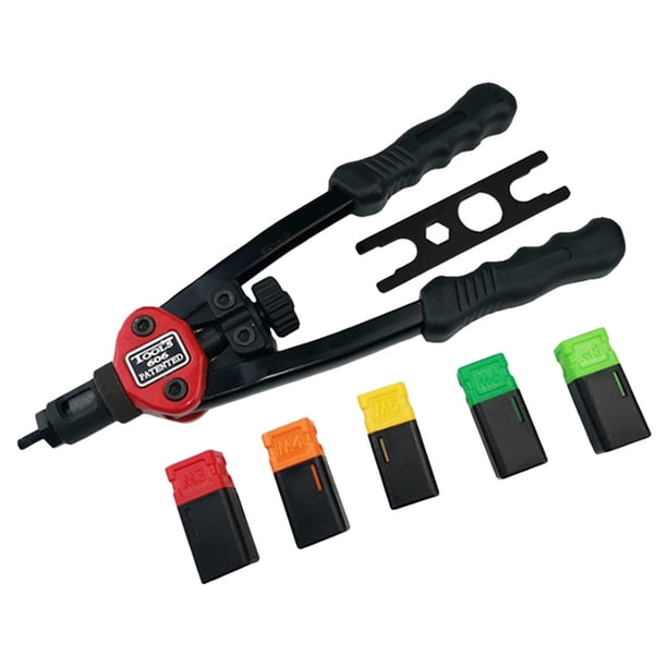 Remachadora Manual Pulgadas para Trabajos Pesados con Diseño de y Mango + 5 x Nueces Métrico Baoblaze Remachadora manual de servicio pesado