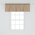 thumbnail image 2 of Ambesonne Earth Tones Window Valance, Hipster Squares, 54" X 18", Brown and Pale Brown, 2 of 3