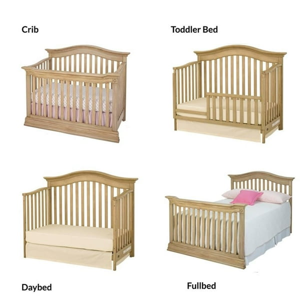 Baby Cache Montana Traditional Wood 4 in 1 Convertible Crib in Driftwood